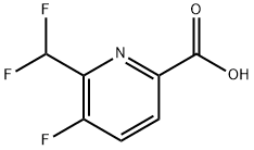2-Pyridinecarboxylic acid, 6-(difluoromethyl)-5-fluoro- 구조식 이미지