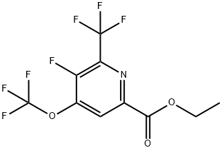 Ethyl 3-fluoro-4-(trifluoromethoxy)-2-(trifluoromethyl)pyridine-6-carboxylate Structure