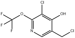 3-Chloro-5-(chloromethyl)-4-hydroxy-2-(trifluoromethoxy)pyridine Structure