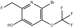 2-Bromo-6-(fluoromethyl)-5-hydroxy-3-(trifluoromethoxy)pyridine Structure