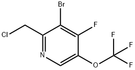 3-Bromo-2-(chloromethyl)-4-fluoro-5-(trifluoromethoxy)pyridine Structure