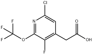 6-Chloro-3-fluoro-2-(trifluoromethoxy)pyridine-4-acetic acid Structure