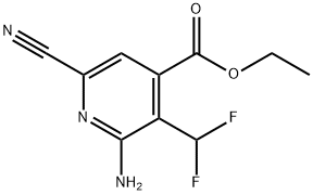 Ethyl 2-amino-6-cyano-3-(difluoromethyl)pyridine-4-carboxylate Structure