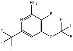 2-Amino-3-fluoro-4-(trifluoromethoxy)-6-(trifluoromethyl)pyridine Structure