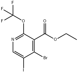 Ethyl 4-bromo-5-iodo-2-(trifluoromethoxy)pyridine-3-carboxylate Structure