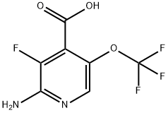 2-Amino-3-fluoro-5-(trifluoromethoxy)pyridine-4-carboxylic acid Structure