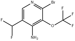 4-Amino-2-bromo-5-(difluoromethyl)-3-(trifluoromethoxy)pyridine Structure