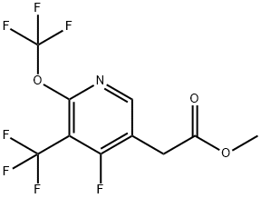 Methyl 4-fluoro-2-(trifluoromethoxy)-3-(trifluoromethyl)pyridine-5-acetate Structure