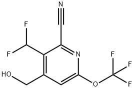 2-Cyano-3-(difluoromethyl)-6-(trifluoromethoxy)pyridine-4-methanol Structure