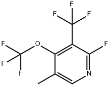 2-Fluoro-5-methyl-4-(trifluoromethoxy)-3-(trifluoromethyl)pyridine Structure