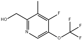 4-Fluoro-3-methyl-5-(trifluoromethoxy)pyridine-2-methanol Structure