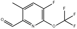 3-Fluoro-5-methyl-2-(trifluoromethoxy)pyridine-6-carboxaldehyde Structure