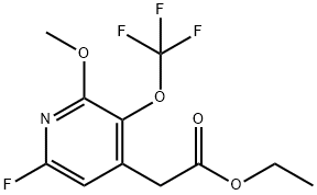 Ethyl 6-fluoro-2-methoxy-3-(trifluoromethoxy)pyridine-4-acetate Structure