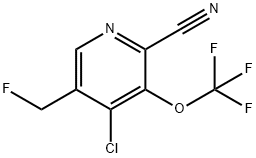 4-Chloro-2-cyano-5-(fluoromethyl)-3-(trifluoromethoxy)pyridine Structure