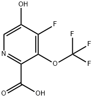 4-Fluoro-5-hydroxy-3-(trifluoromethoxy)pyridine-2-carboxylic acid Structure