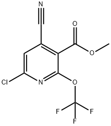 Methyl 6-chloro-4-cyano-2-(trifluoromethoxy)pyridine-3-carboxylate Structure