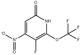 3-Fluoro-6-hydroxy-4-nitro-2-(trifluoromethoxy)pyridine Structure