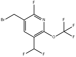 3-(Bromomethyl)-5-(difluoromethyl)-2-fluoro-6-(trifluoromethoxy)pyridine Structure