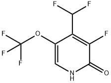 3-Fluoro-4-(difluoromethyl)-2-hydroxy-5-(trifluoromethoxy)pyridine Structure