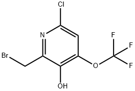 2-(Bromomethyl)-6-chloro-3-hydroxy-4-(trifluoromethoxy)pyridine Structure