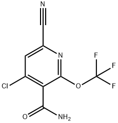 4-Chloro-6-cyano-2-(trifluoromethoxy)pyridine-3-carboxamide Structure