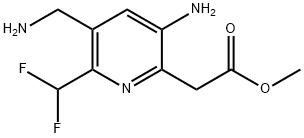 Methyl 3-amino-5-(aminomethyl)-6-(difluoromethyl)pyridine-2-acetate Structure