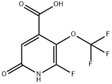 2-Fluoro-6-hydroxy-3-(trifluoromethoxy)pyridine-4-carboxylic acid Structure