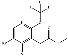 Methyl 4-chloro-5-hydroxy-2-(trifluoromethoxy)pyridine-3-acetate Structure