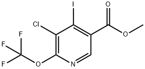 Methyl 3-chloro-4-iodo-2-(trifluoromethoxy)pyridine-5-carboxylate Structure