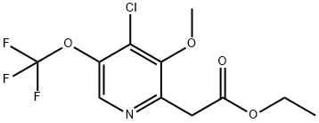 Ethyl 4-chloro-3-methoxy-5-(trifluoromethoxy)pyridine-2-acetate Structure