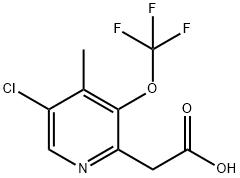 5-Chloro-4-methyl-3-(trifluoromethoxy)pyridine-2-acetic acid Structure