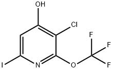 3-Chloro-4-hydroxy-6-iodo-2-(trifluoromethoxy)pyridine Structure