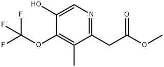 Methyl 5-hydroxy-3-methyl-4-(trifluoromethoxy)pyridine-2-acetate Structure