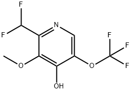 2-(Difluoromethyl)-4-hydroxy-3-methoxy-5-(trifluoromethoxy)pyridine Structure