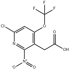 6-Chloro-2-nitro-4-(trifluoromethoxy)pyridine-3-acetic acid Structure