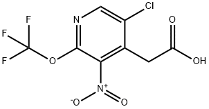 5-Chloro-3-nitro-2-(trifluoromethoxy)pyridine-4-acetic acid Structure