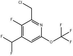 2-(Chloromethyl)-4-(difluoromethyl)-3-fluoro-6-(trifluoromethoxy)pyridine Structure