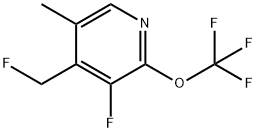 3-Fluoro-4-(fluoromethyl)-5-methyl-2-(trifluoromethoxy)pyridine Structure