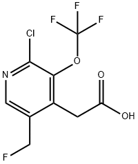 2-Chloro-5-(fluoromethyl)-3-(trifluoromethoxy)pyridine-4-acetic acid Structure