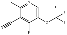 3-Cyano-4-fluoro-2-methyl-5-(trifluoromethoxy)pyridine Structure