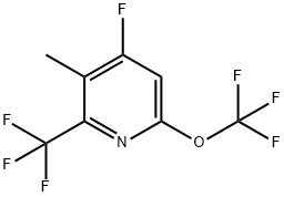 4-Fluoro-3-methyl-6-(trifluoromethoxy)-2-(trifluoromethyl)pyridine Structure