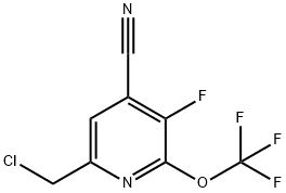 6-(Chloromethyl)-4-cyano-3-fluoro-2-(trifluoromethoxy)pyridine Structure