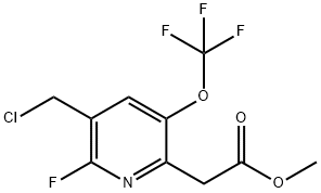 Methyl 3-(chloromethyl)-2-fluoro-5-(trifluoromethoxy)pyridine-6-acetate Structure