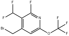 4-(Bromomethyl)-3-(difluoromethyl)-2-fluoro-6-(trifluoromethoxy)pyridine Structure