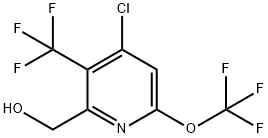 4-Chloro-6-(trifluoromethoxy)-3-(trifluoromethyl)pyridine-2-methanol Structure