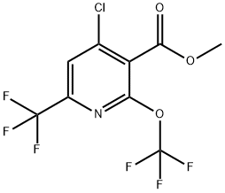 Methyl 4-chloro-2-(trifluoromethoxy)-6-(trifluoromethyl)pyridine-3-carboxylate Structure