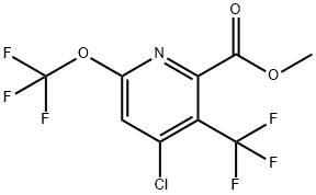 Methyl 4-chloro-6-(trifluoromethoxy)-3-(trifluoromethyl)pyridine-2-carboxylate Structure