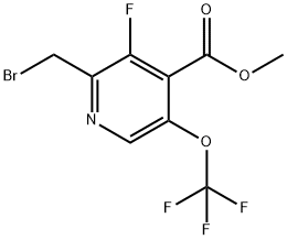 Methyl 2-(bromomethyl)-3-fluoro-5-(trifluoromethoxy)pyridine-4-carboxylate Structure