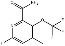 6-Fluoro-4-methyl-3-(trifluoromethoxy)pyridine-2-carboxamide Structure