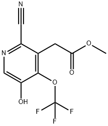 Methyl 2-cyano-5-hydroxy-4-(trifluoromethoxy)pyridine-3-acetate Structure